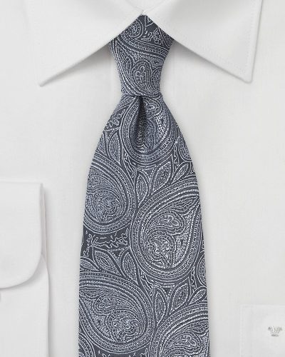 Artisan Paisley Tie in Graphite