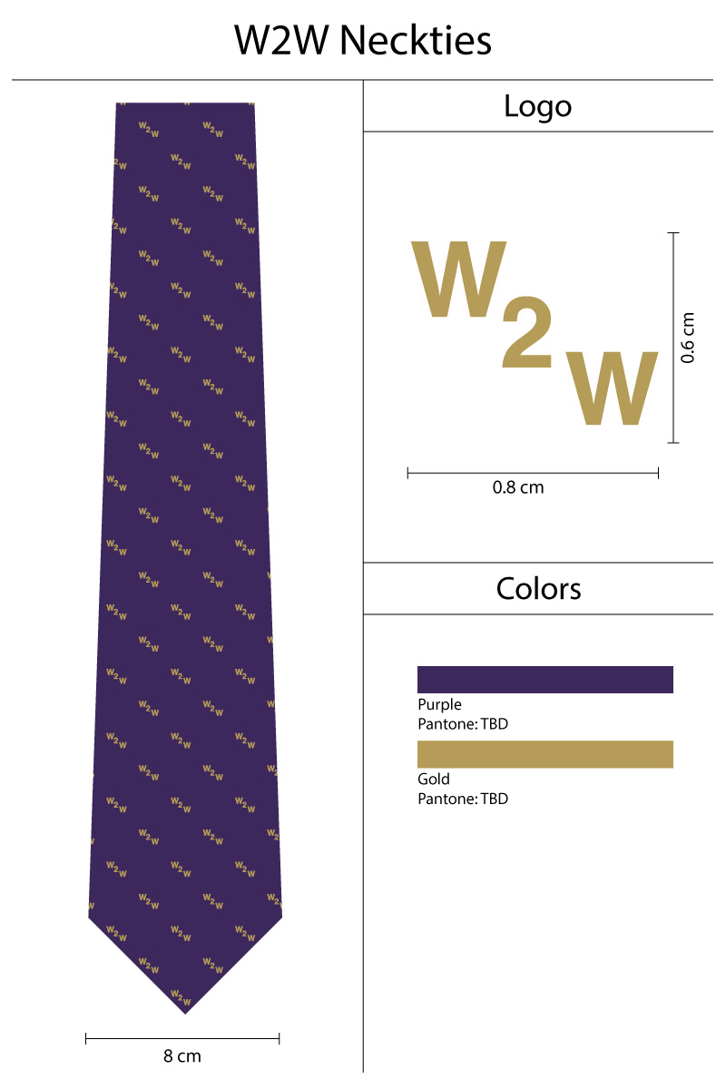 custom woven gold logo tie