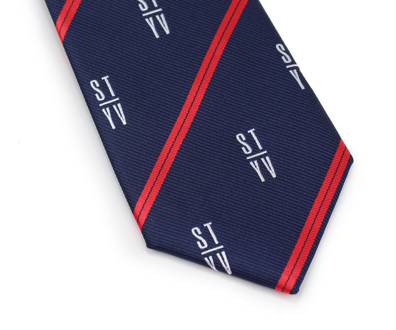 custom repp striped logo neckties