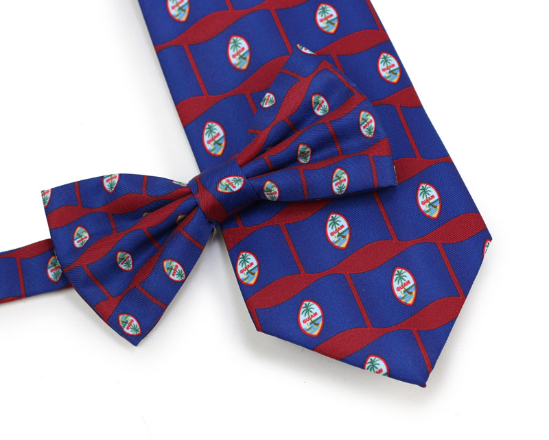 Guam Print Flag neckties and bow ties