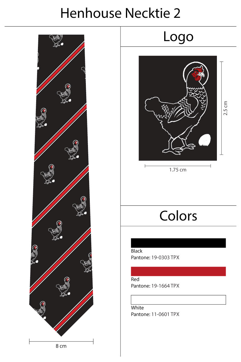 custom logo striped tie black and red