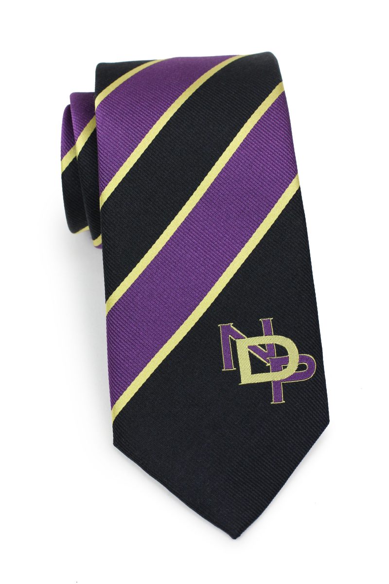 Custom purple striped logo neckties