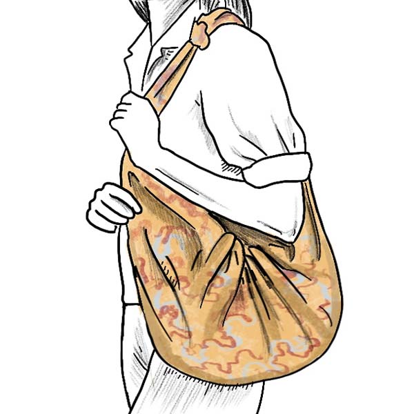 how to fold a womens scarf into a beach bag